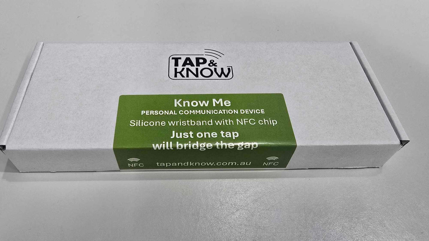 Tap & Know - KnowMe NFC Wristband